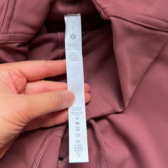 instill tight hr 25" smoky red size 0 lululemon nwt - Picture 5 of 13